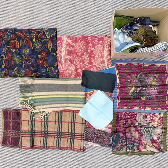F. Schumacher & Co. "Portraits of America II" Upholstery Fabric & Assorted Scarves etc