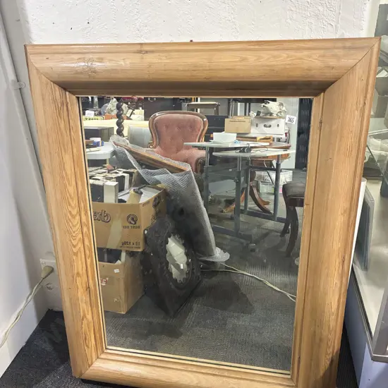 Large Antique Pine Wall Mirror