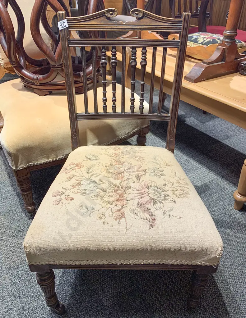 Victorian Spindle Back Nursing Chair Image 1++