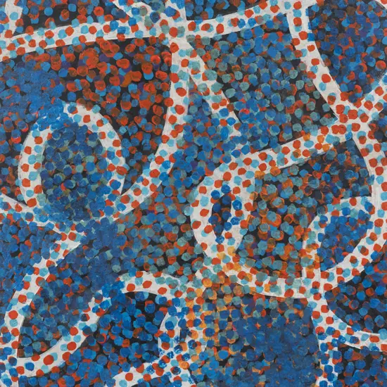 Framed Australian Aboriginal School Work on Paper