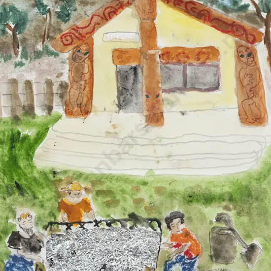 Richard Chrisp - Opening the Hangi - Raikoroa Marae