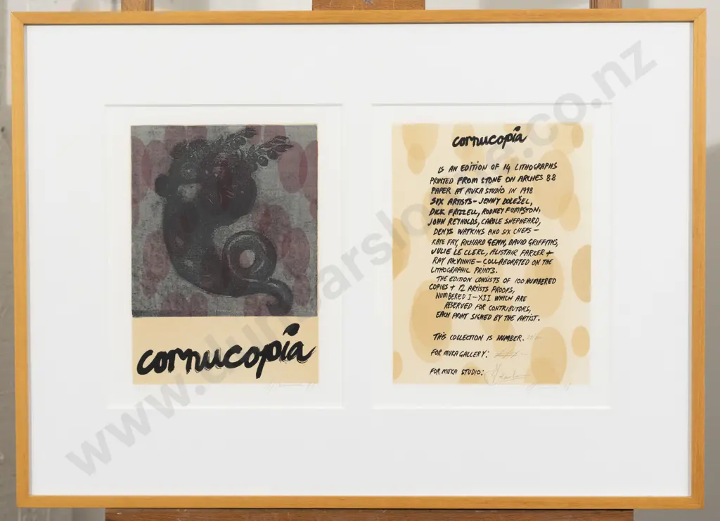 Eight Framed Muka Studios Lithographs from Various Artists Including Jenny Dolezel Image 1++