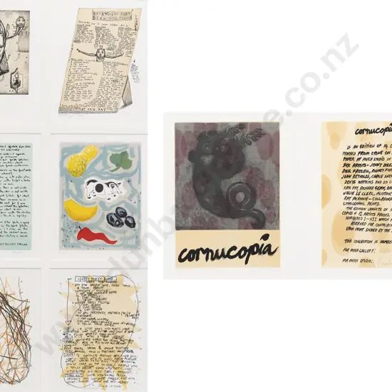 Eight Framed Muka Studios Lithographs from Various Artists Including Jenny Dolezel