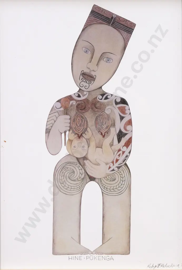 Robyn Kahukiwa - Nga Pou Wahine Prints (one a/f) (7) Image 1++