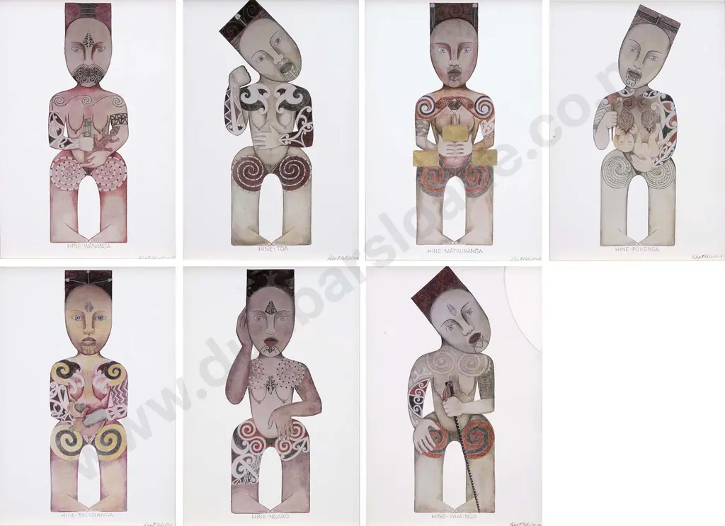Robyn Kahukiwa - Nga Pou Wahine Prints (one a/f) (7) Image 1++