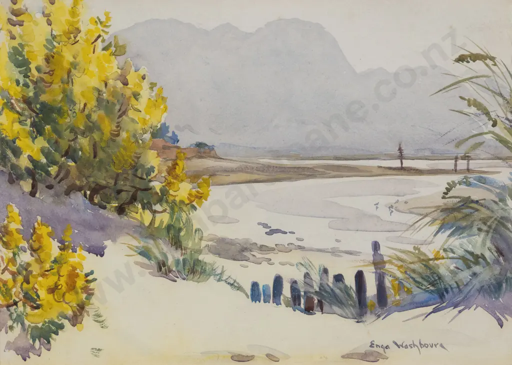 Enga Washbourn - Lupins in Flower - Collingwood Beach Image 1++