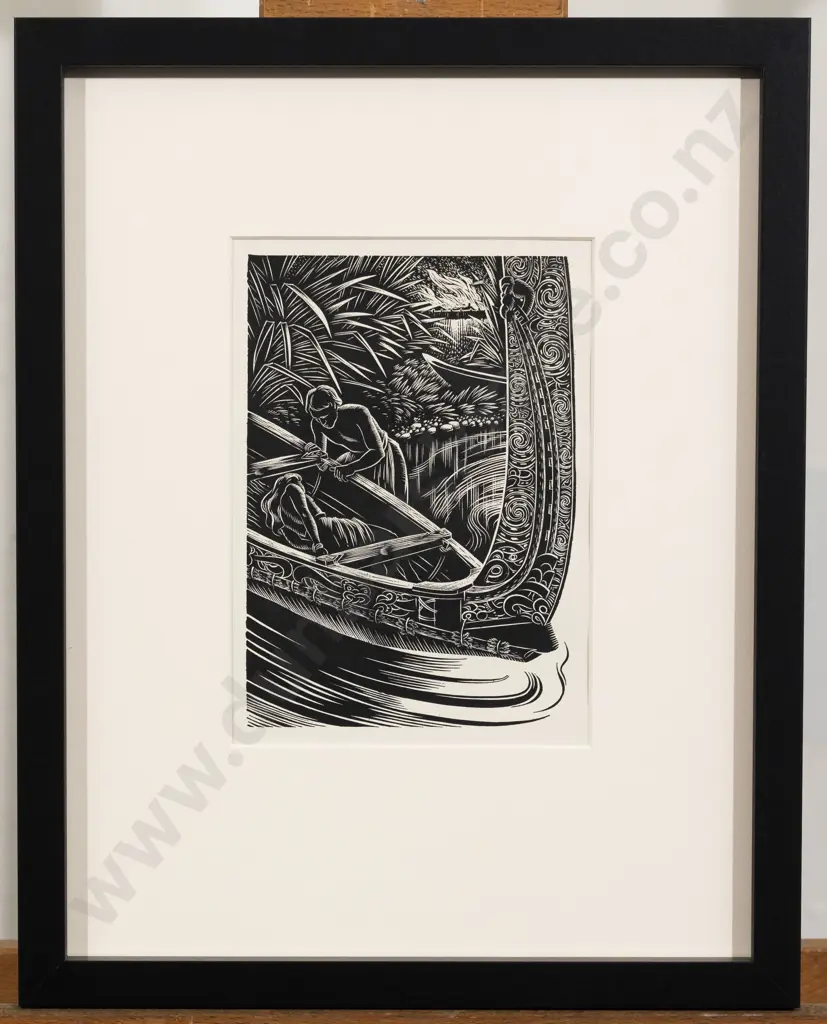 E Mervyn Taylor - War Canoe Image 1++