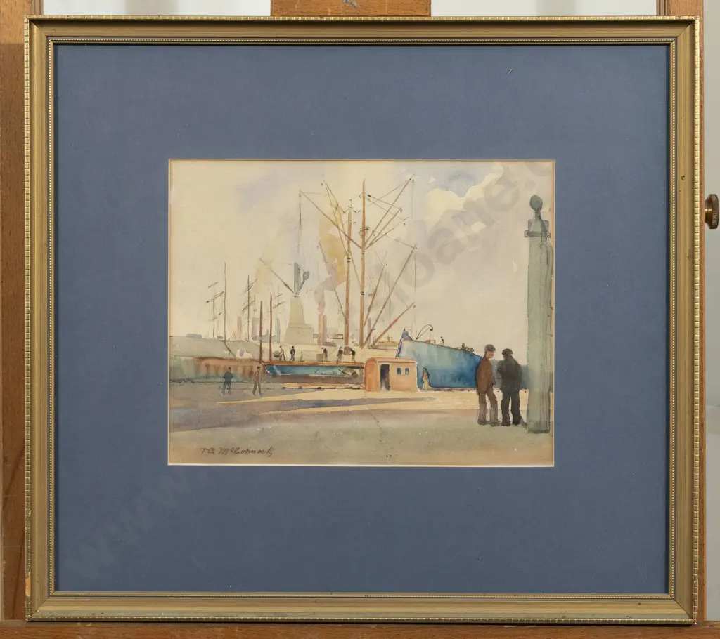 T A McCormack - Wellington Dockside Scene Image 1++