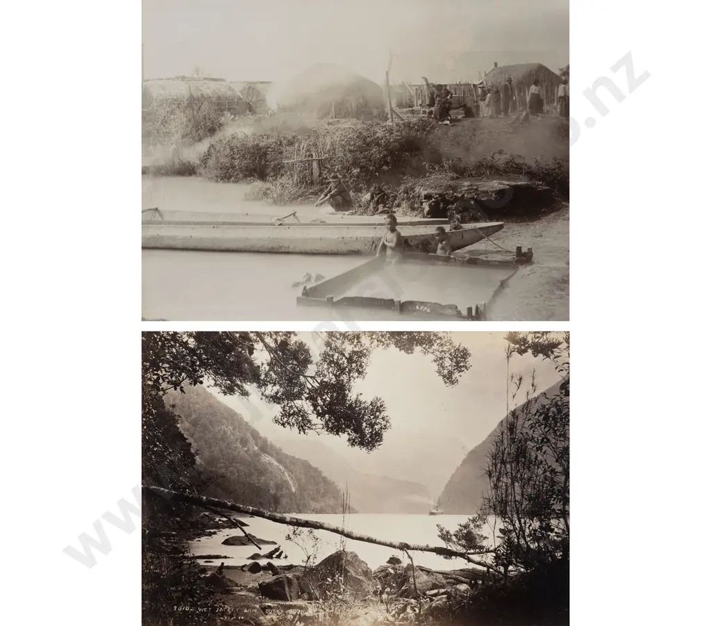 Pair of Framed Burton Brothers Black & White Photographic Prints Image 1++