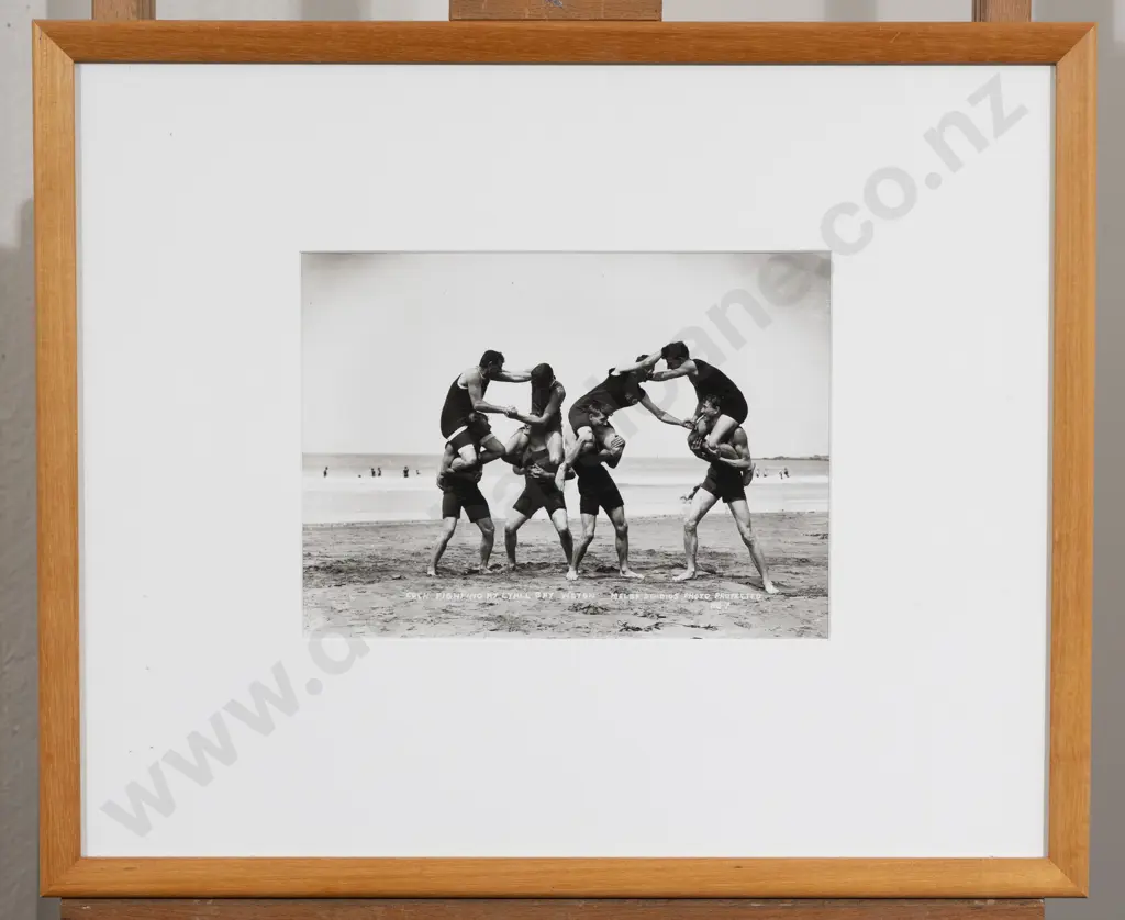 Melba Studios - Maranui Surf Life Saving Club Members Cock Fighting - Lyall Bay - Wellington Image 1++