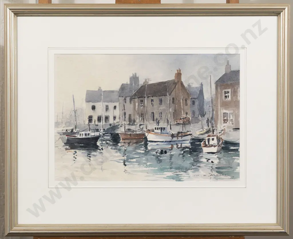 William Francis Moore - Misty Morning - Lerwick Harbour - Shetlands Image 1++