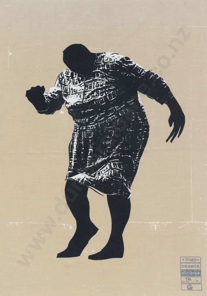 Framed Third Drawer Down Screenprinted Tea Towel Image 1++