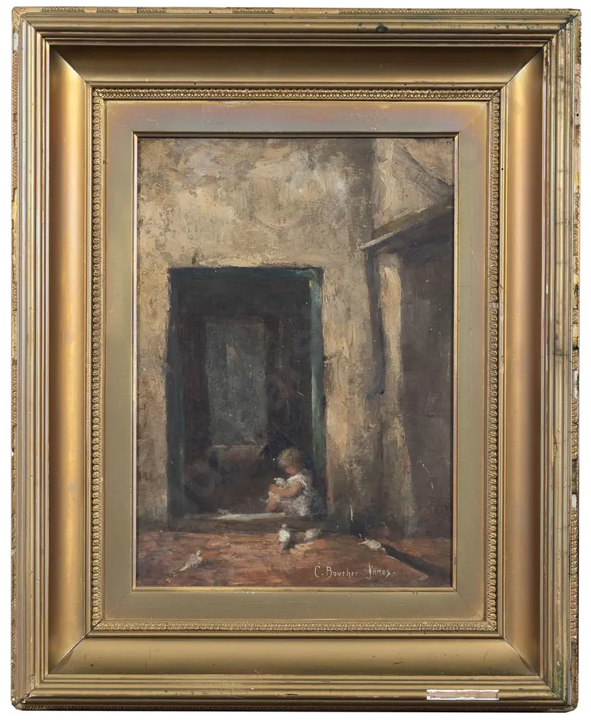Clifford Boucher James (English) - Interior with Girl Image 1++