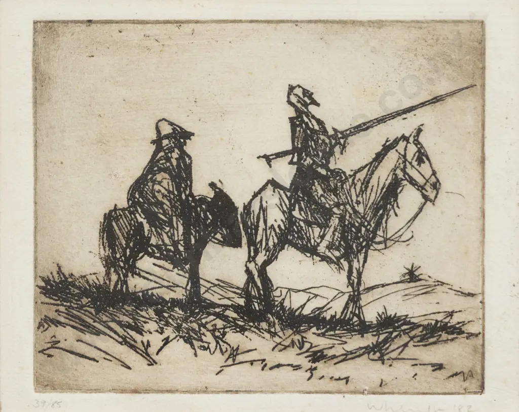 Unknown Artist - Don Quixote & Sancho Panza Image 1++