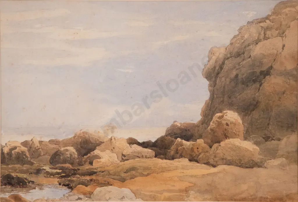 John Henry Mole (British) - Rocky Seaside Beach (a/f) Image 1++