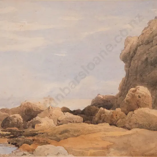 John Henry Mole (British) - Rocky Seaside Beach (a/f)