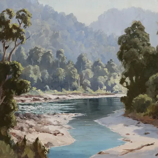 E B Lattey - Tauranga River - Urewera