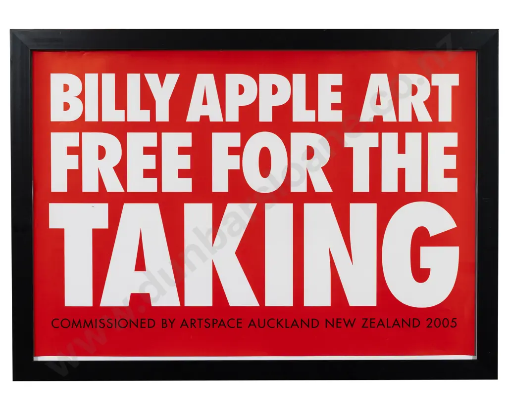 Billy Apple 'Art Free for the Taking' Artspace 2005 Promotional Poster Image 1++