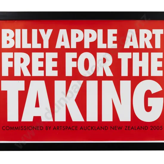 Billy Apple 'Art Free for the Taking' Artspace 2005 Promotional Poster