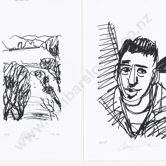 Michael Smither (b 1939) - Composer & Other (2) (unframed)
