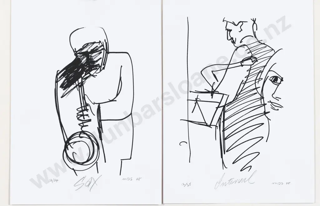 Michael Smither (b 1939) - Interval & Other (2) (unframed) Image 1++