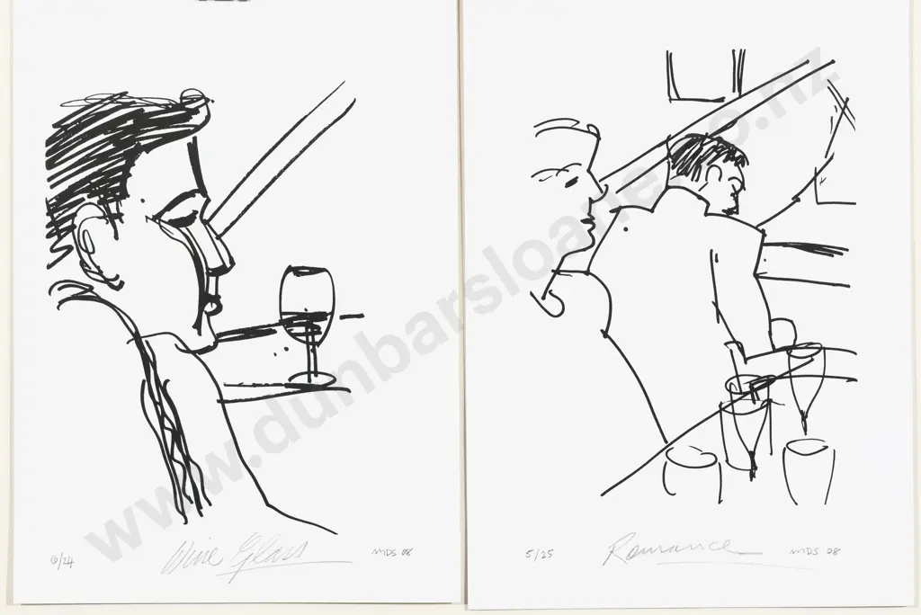 Michael Smither (b 1939) - Romance & Other (2) (unframed) Image 1++