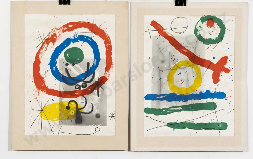 Joan Miro (Spanish) - Two Prints (Unframed) Image 1++