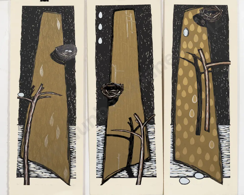 Unknown Artist - Three Prints (Unframed) Image 1++