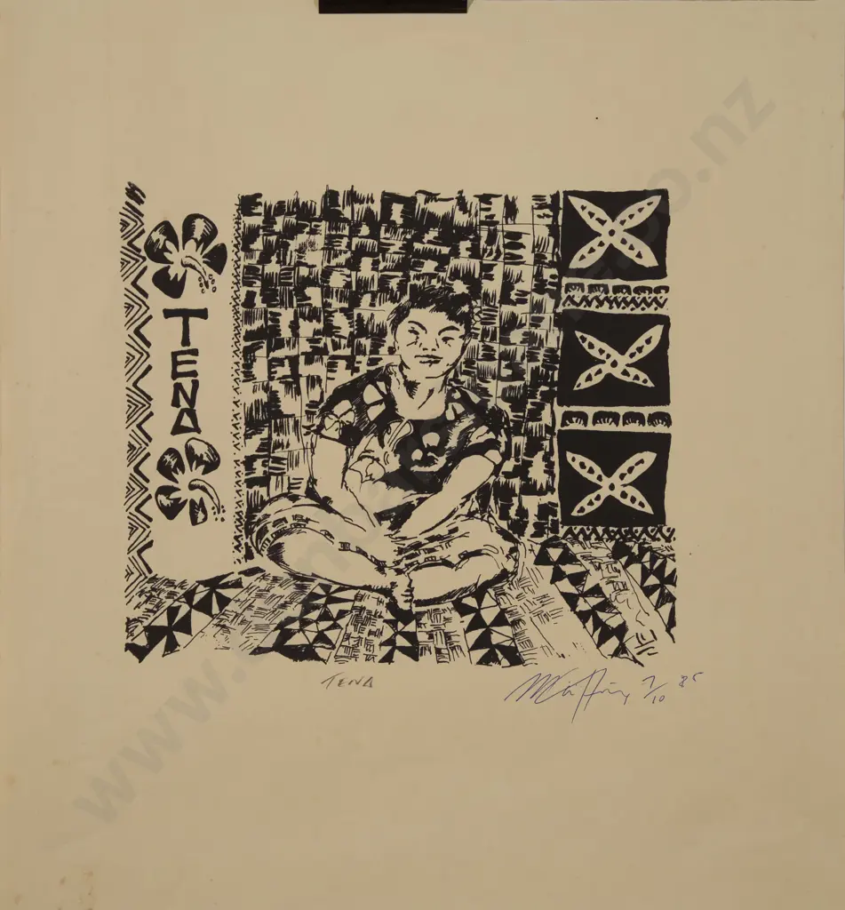 Michel Tuffery (b 1966) - Tena (unframed) Image 1++