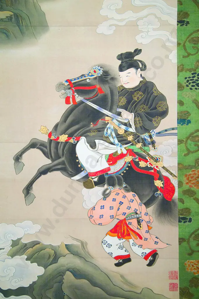 Tosa Mitsusada (Japanese 1738-1806) C18th Hand Painted Scroll Image 1++