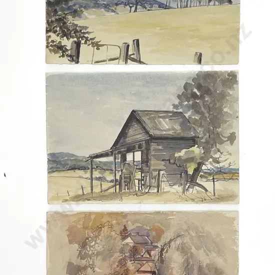 Les Finch (1940 - 2020) - Watercolour Landscapes (3) (Unframed)