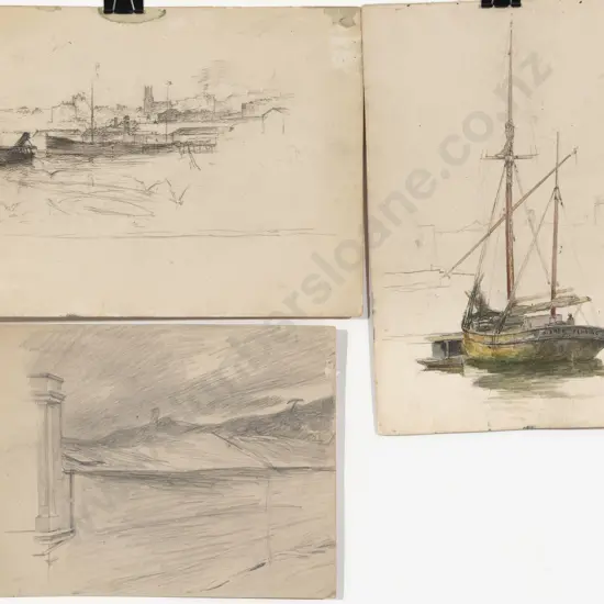 John Weeks (1888 - 1965) - Three Assorted Sketchbook Studies