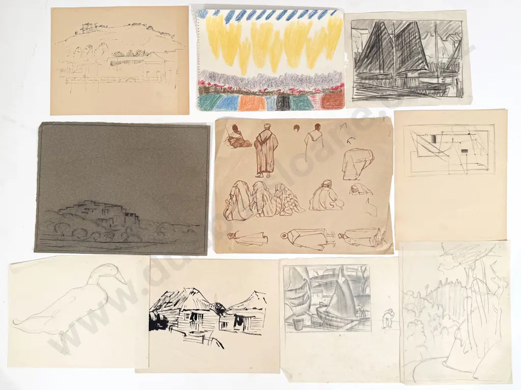John Weeks (1888 - 1965) - 22 Sketchbook Studies (unframed) Image 1++