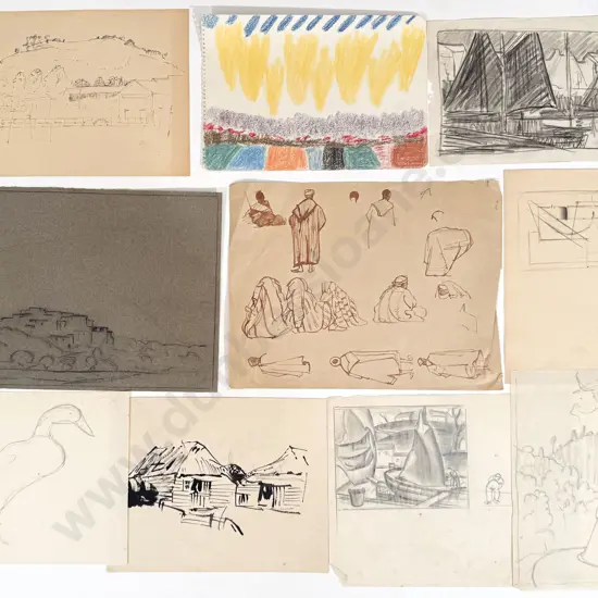 John Weeks (1888 - 1965) - 22 Sketchbook Studies (unframed)