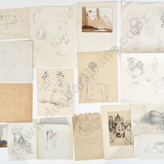 John Weeks (1888 - 1965) - 15 Sketchbook Studies (unframed)