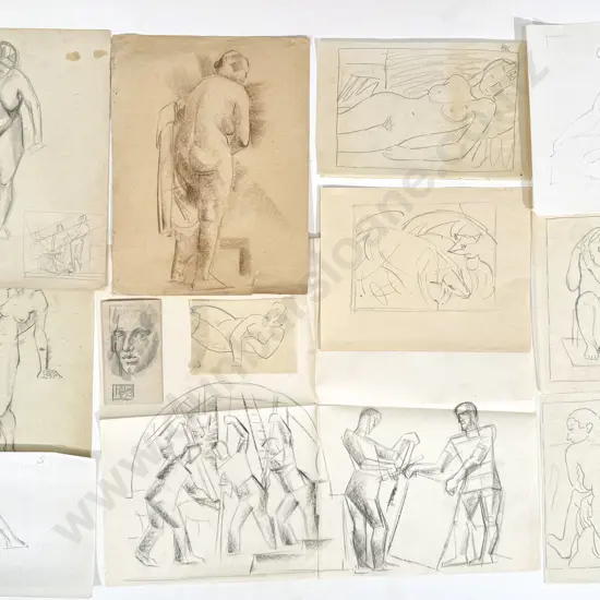 John Weeks (1888 - 1965) - 12 Sketchbook Studies (unframed)