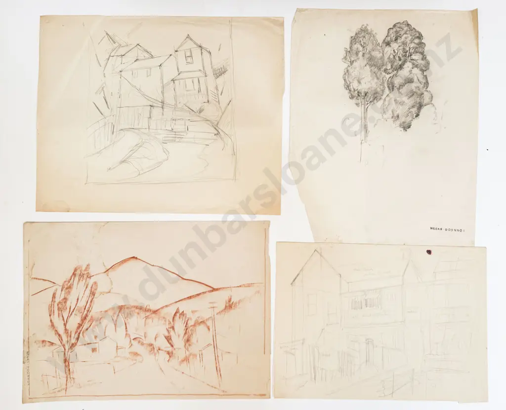John Weeks (1888 - 1965) - 14 Assorted Sketchbook Studies Image 1++