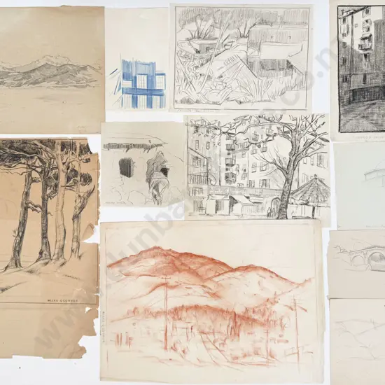 John Weeks (1888 - 1965) - 14 Assorted Sketchbook Studies