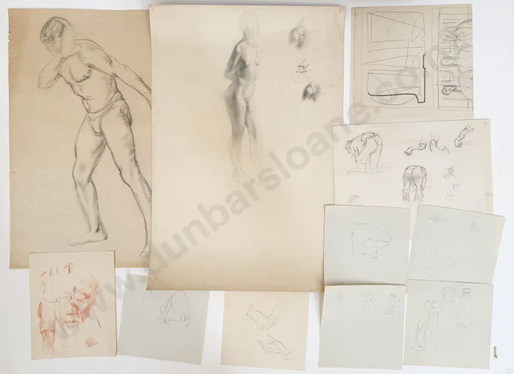 John Weeks (1888 - 1965) - Ten Sketchbook Studies (unframed) Image 1++