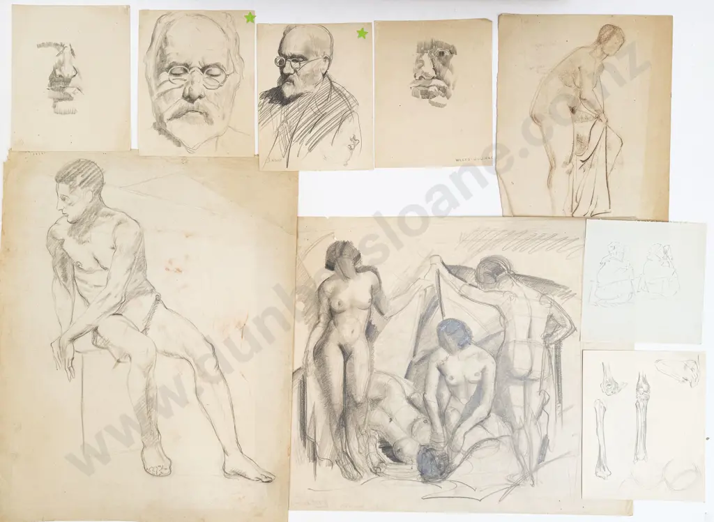 John Weeks (1888 - 1965) - Ten Sketchbook Studies (unframed) Image 1++
