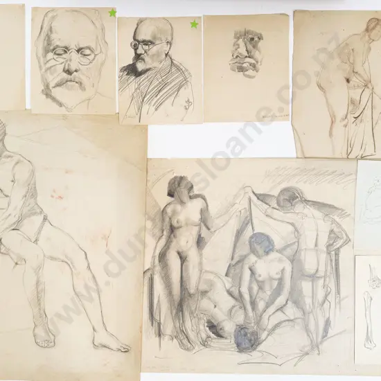 John Weeks (1888 - 1965) - Ten Sketchbook Studies (unframed)