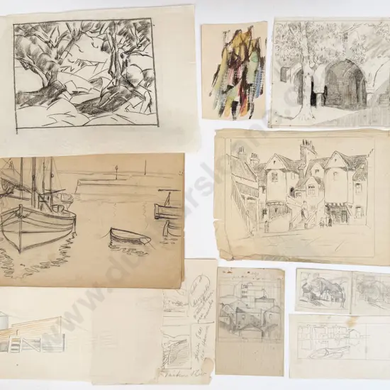 John Weeks (1888 - 1965) - Eleven Sketchbook Studies (unframed)
