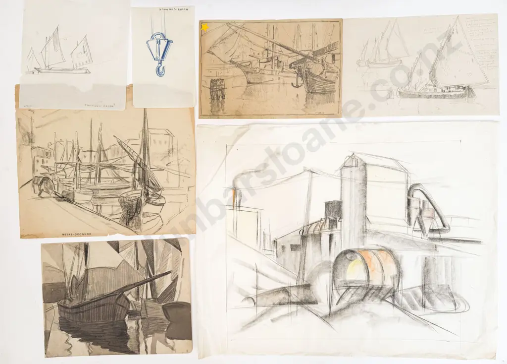 John Weeks (1888 - 1965) - 14 Sketchbook Studies (unframed) Image 1++