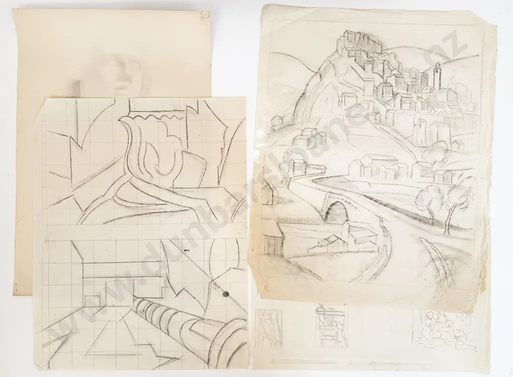 John Weeks (1888 - 1965) - 24 Various Sketchbook Studies Image 1++