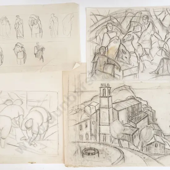 John Weeks (1888 - 1965) - 24 Various Sketchbook Studies