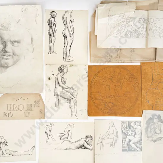John Weeks (1888 - 1965) - 13 Assorted Sketchbook Studies