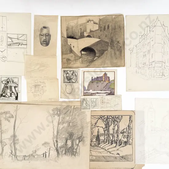 John Weeks (1888 - 1965) - 20 Assorted Sketchbook Studies