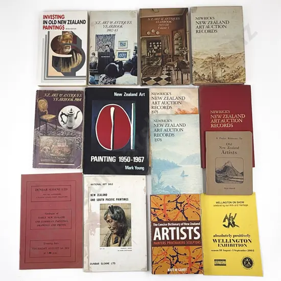 13 New Zealand Art Reference Volumes & Catalogues