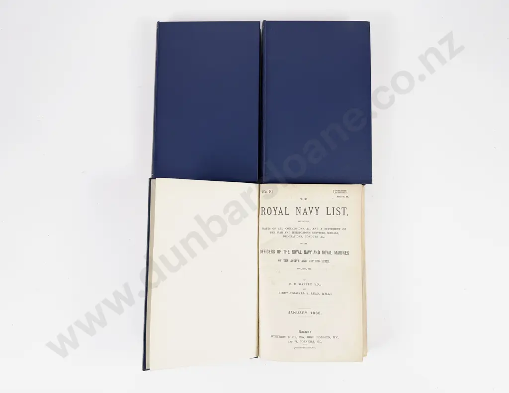 3 Volumes Of The Royal Navy List 1880-1888-1893 Image 1++