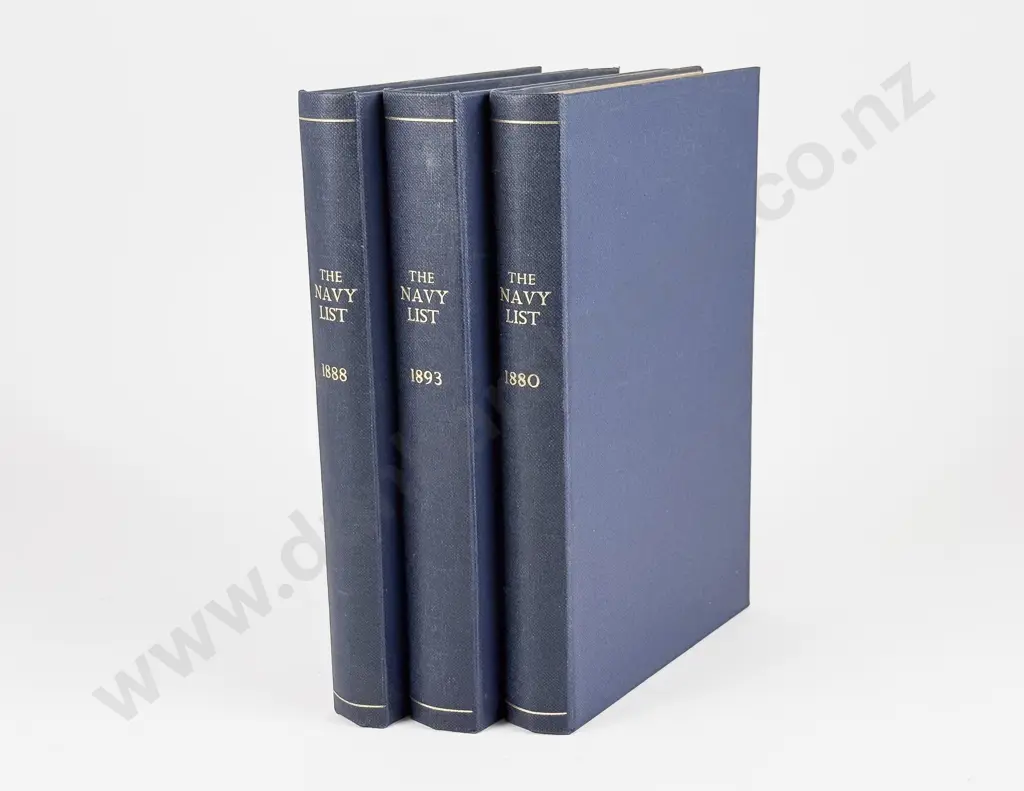 3 Volumes Of The Royal Navy List 1880-1888-1893 Image 1++
